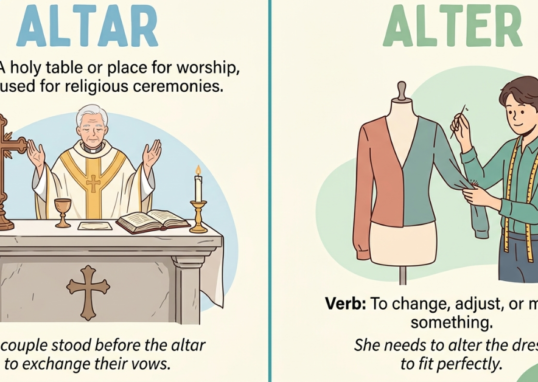 Altar vs Alter: Meaning, Differences & Examples Explained
