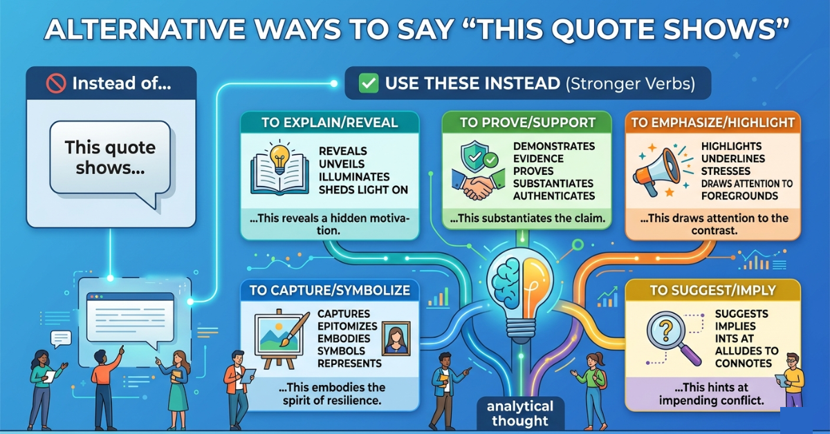 Alternative Ways to Say “This Quote Shows” (Clear Guide)