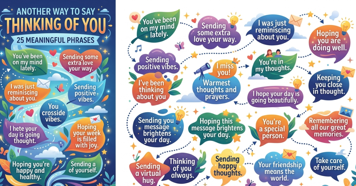 Another Way to Say Thinking of You: 25 Meaningful Phrases