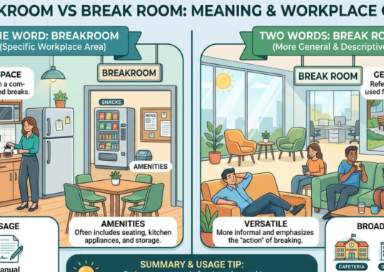 Breakroom vs Break Room: Meaning & Workplace Guide