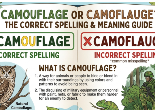 Camouflage or Camoflauge: Correct Spelling & Meaning Guide