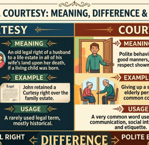Curtesy vs Courtesy: Meaning, Difference & Usage Guide