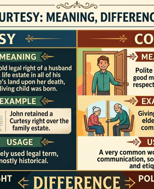 Curtesy vs Courtesy: Meaning, Difference & Usage Guide