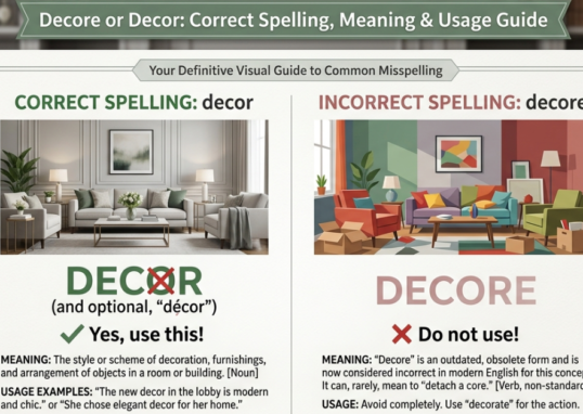Decore or Decor: Correct Spelling, Meaning & Usage Guide