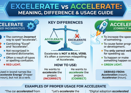 Excelerate or Accelerate: Meaning, Difference & Usage Guide