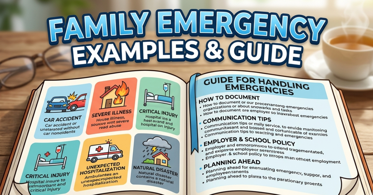 Family Emergency Examples Text: Best Samples & Guide