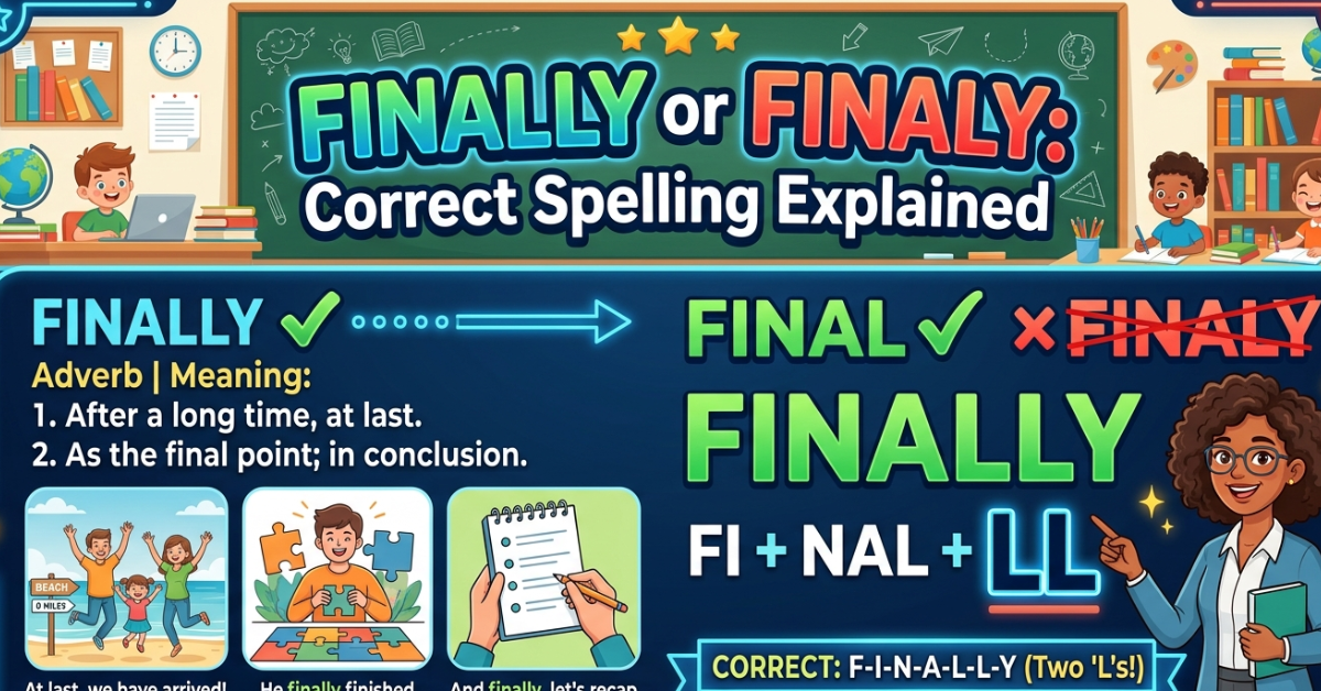 Finally or Finaly: Correct Spelling Explained