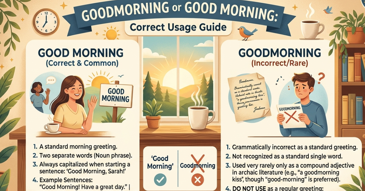 Goodmorning or Good Morning: Correct Usage Guide