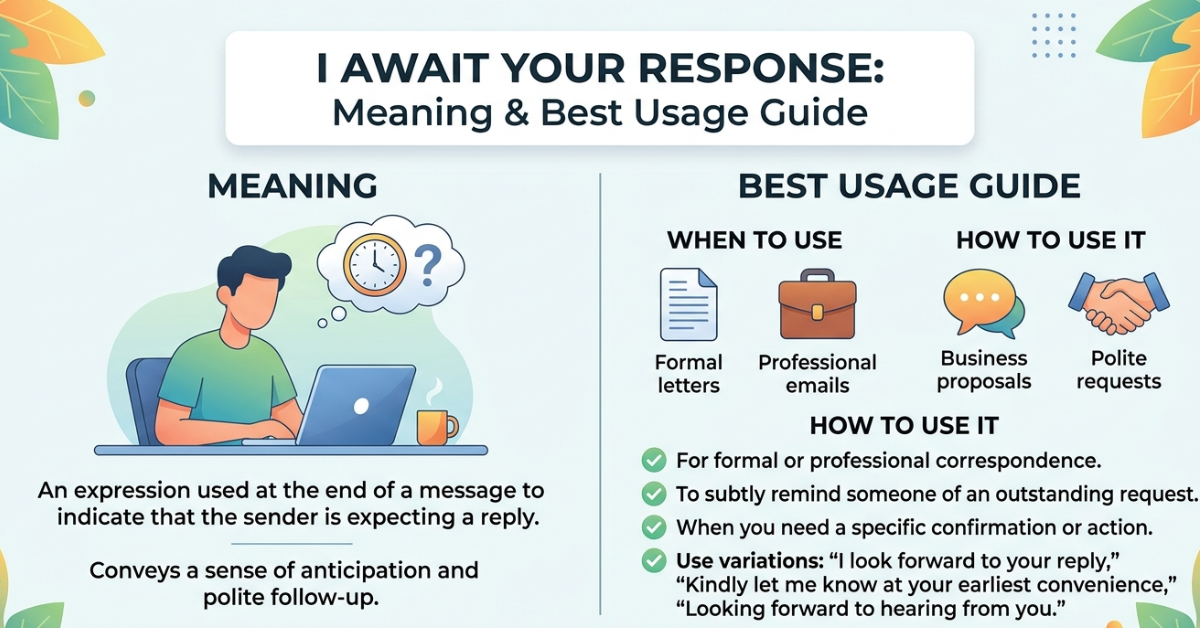 I Await Your Response: Meaning & Best Usage Guide