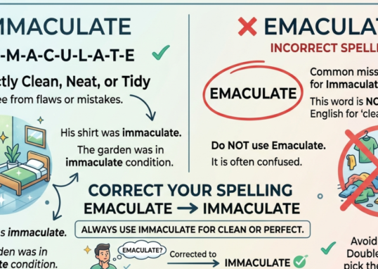 Immaculate or Emaculate: Correct Spelling & Meaning Explained
