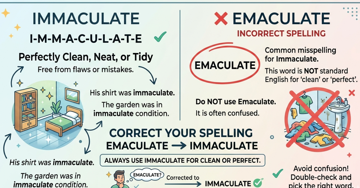Immaculate or Emaculate: Correct Spelling & Meaning Explained