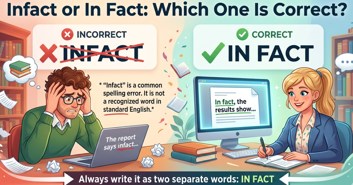 Infact or In Fact: Which One Is Correct?
