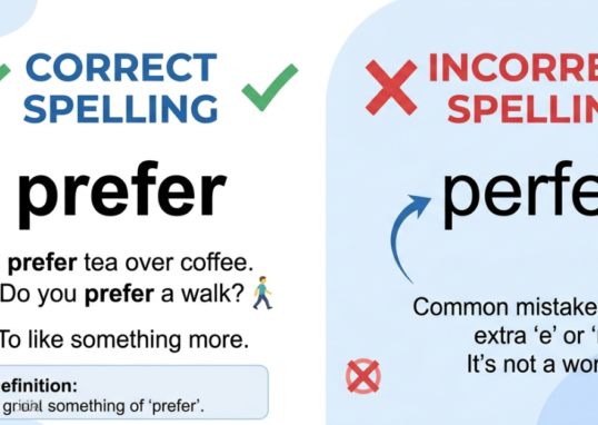 Prefer or Perfer: Correct Spelling Explained Simply