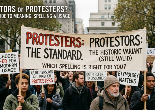 Protestors or Protesters: Meaning, Spelling & Usage Guide