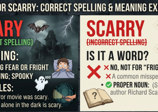Scarry or Scary: Correct Spelling & Meaning Explained