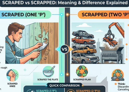 Scraped vs Scrapped: Meaning & Difference Explained