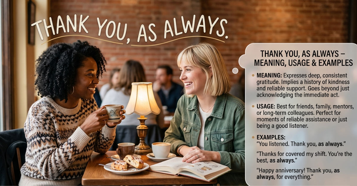 Thank You As Always – Meaning, Usage & Examples