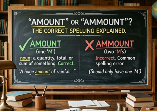 Ammount or Amount? The Correct Spelling Explained