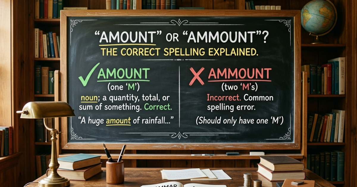 Ammount or Amount? The Correct Spelling Explained
