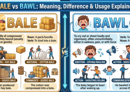 Bale vs Bawl: Meaning, Difference & Usage Explained