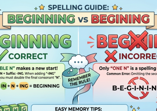 Beginning or Begining: Correct Spelling Guide