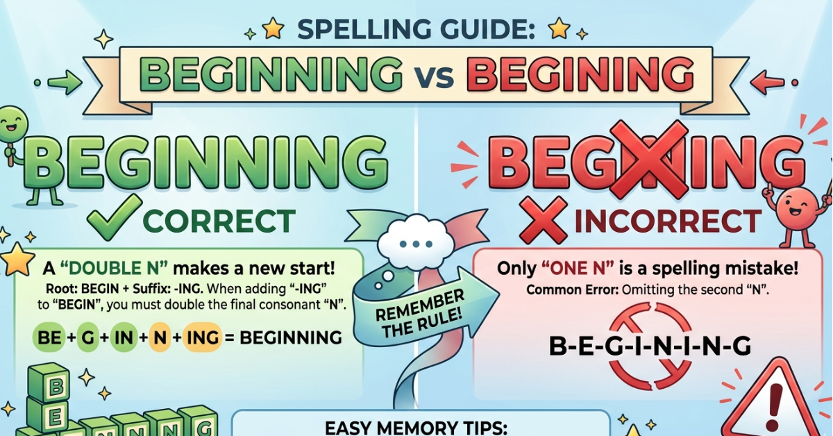 Beginning or Begining: Correct Spelling Guide