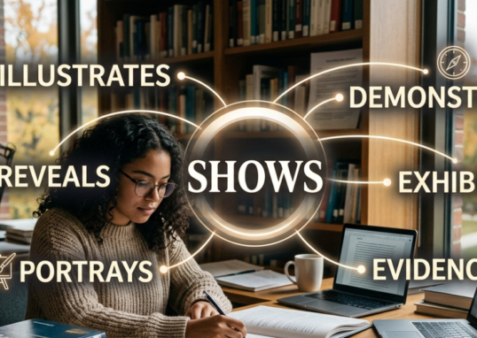 Best Synonyms for “Shows” in Essay Writing