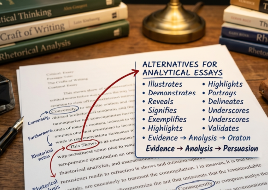 Best Synonyms for “This Shows” in Essays