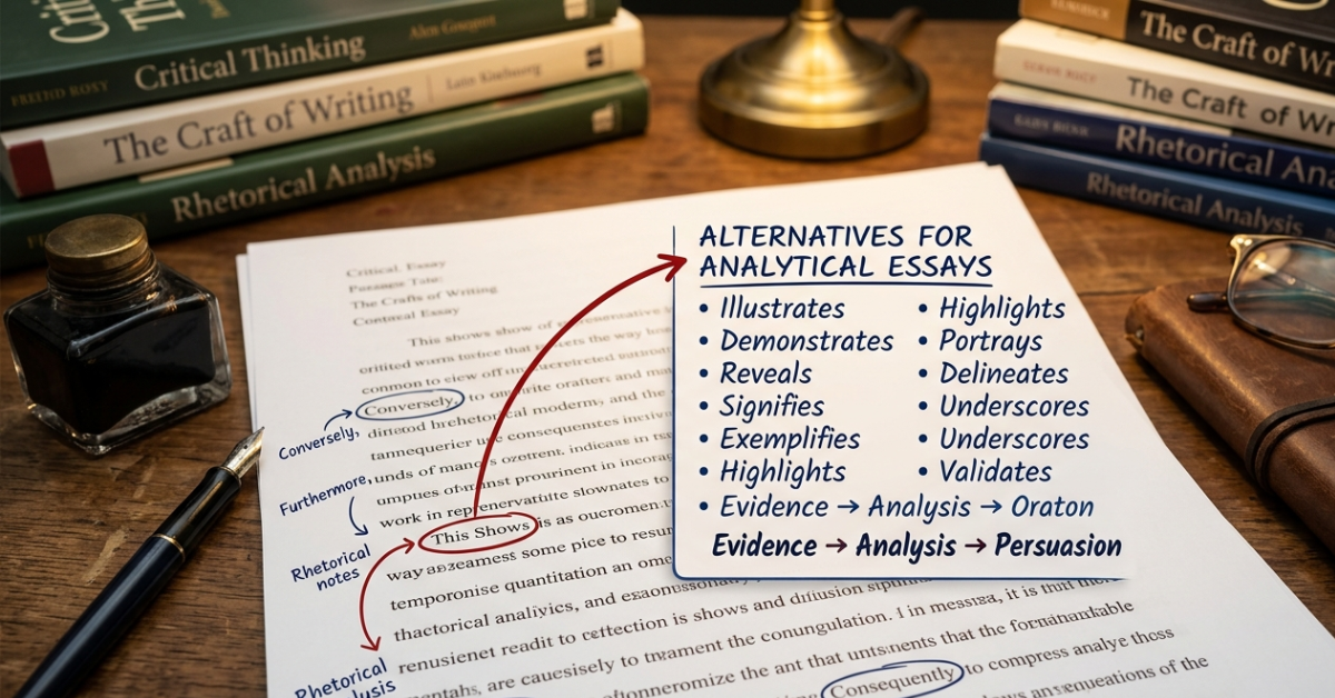 Best Synonyms for “This Shows” in Essays