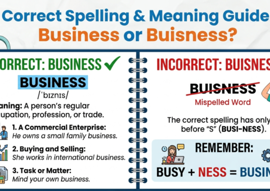 Business or Buisness: Correct Spelling & Meaning Guide