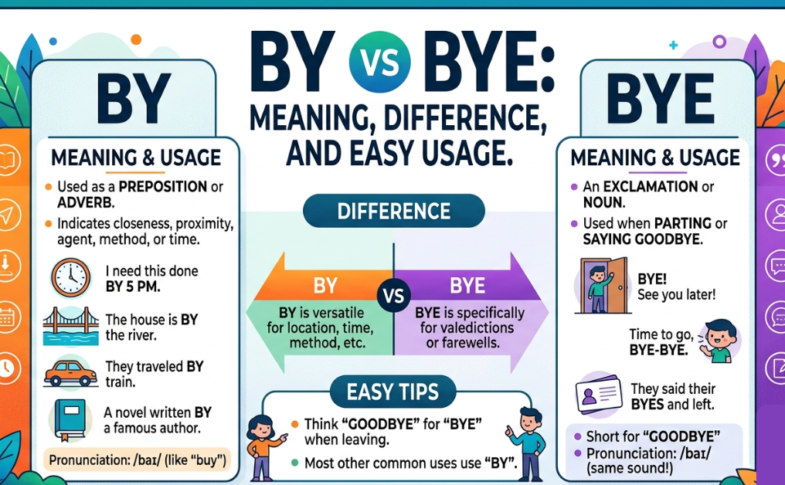 By vs Bye: Meaning, Difference, and Easy Usage