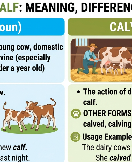 Calve or Calf: Meaning, Difference & Usage Explained
