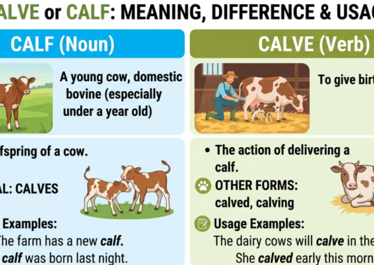 Calve or Calf: Meaning, Difference & Usage Explained