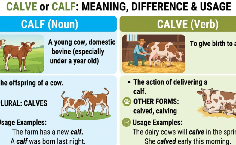 Calve or Calf: Meaning, Difference & Usage Explained