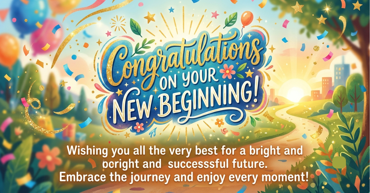 Congratulations for New Beginning Messages and Wishes