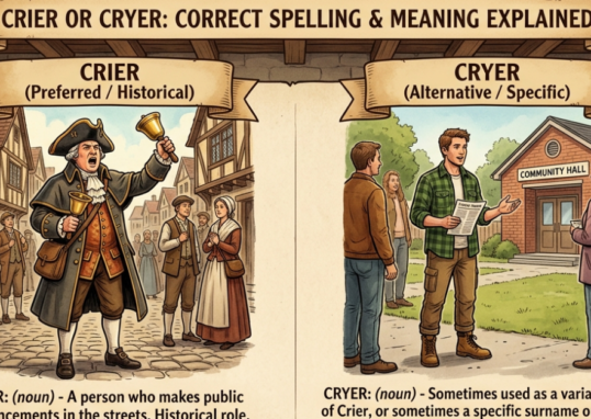 Crier or Cryer: Correct Spelling & Meaning Explained
