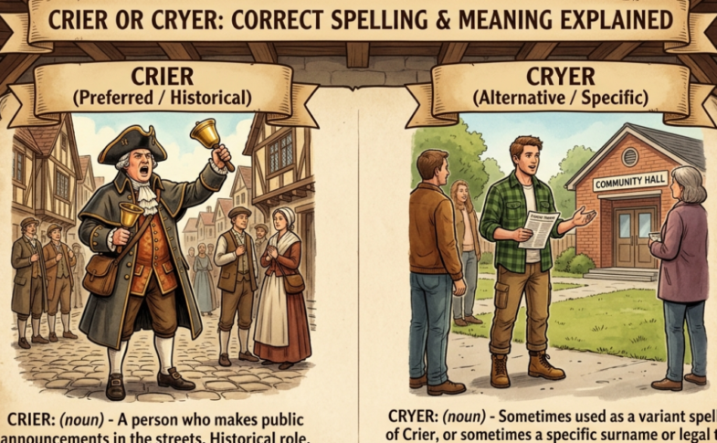 Crier or Cryer: Correct Spelling & Meaning Explained