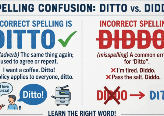 Diddo or Ditto Meaning: Which Spelling Is Correct?