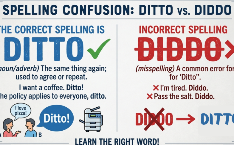 Diddo or Ditto Meaning: Which Spelling Is Correct?