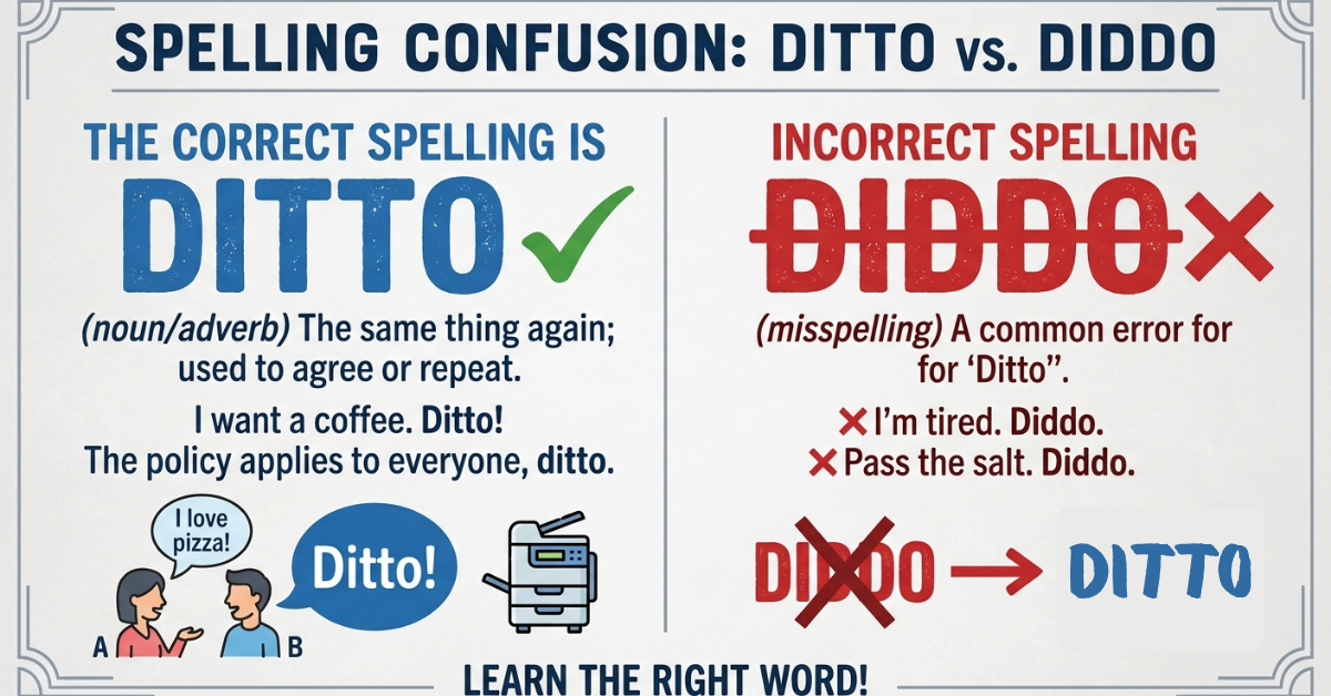 Diddo or Ditto Meaning: Which Spelling Is Correct?
