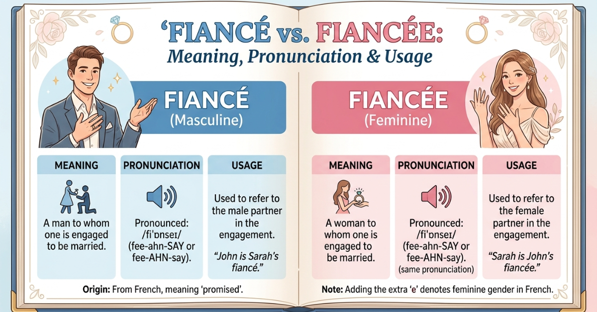 Fiance vs Fiancee: Meaning, Pronunciation & Usage