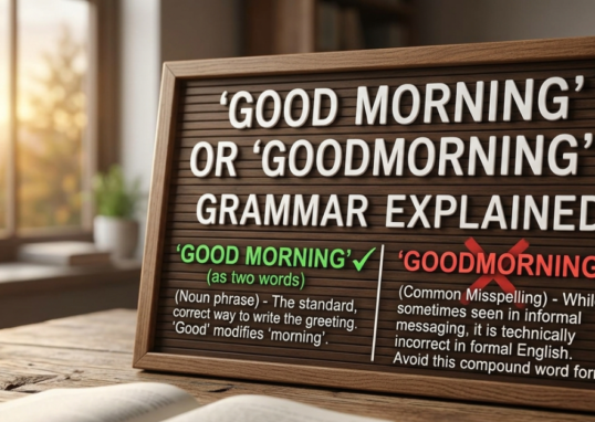 Good Morning or Goodmorning? Grammar Explained
