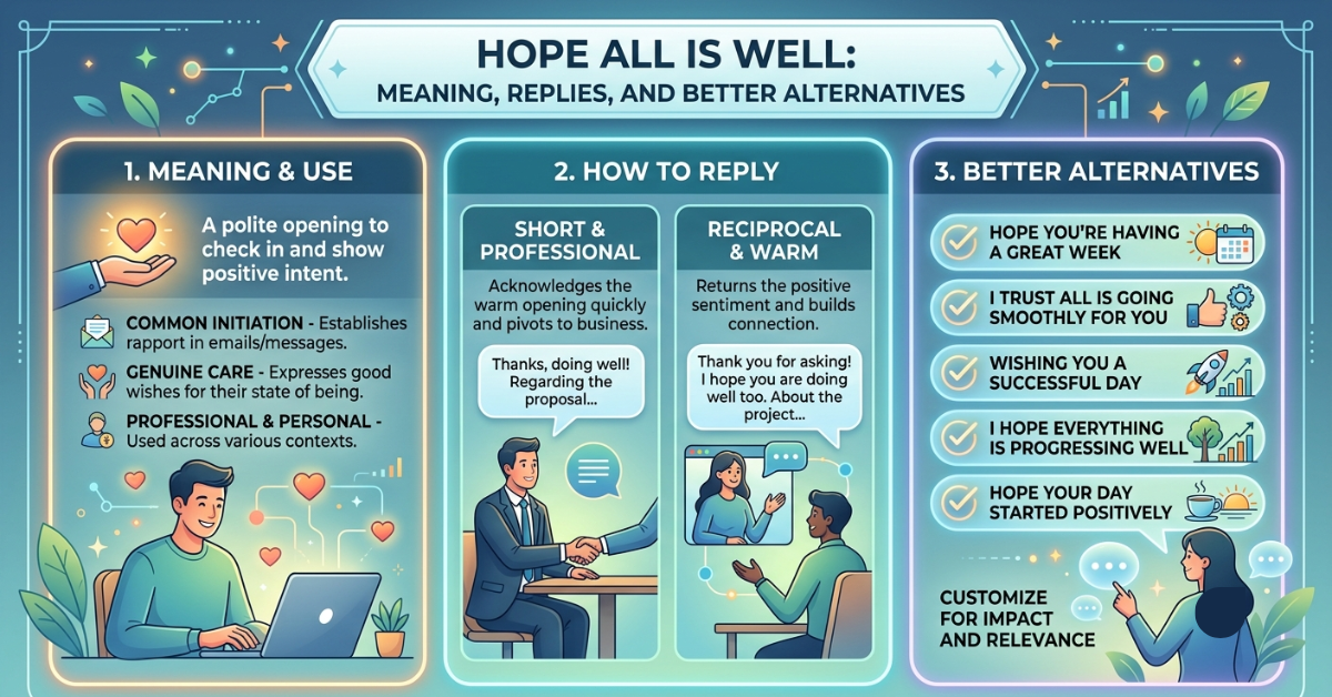 Hope All Is Well: Meaning, Replies, and Better Alternatives