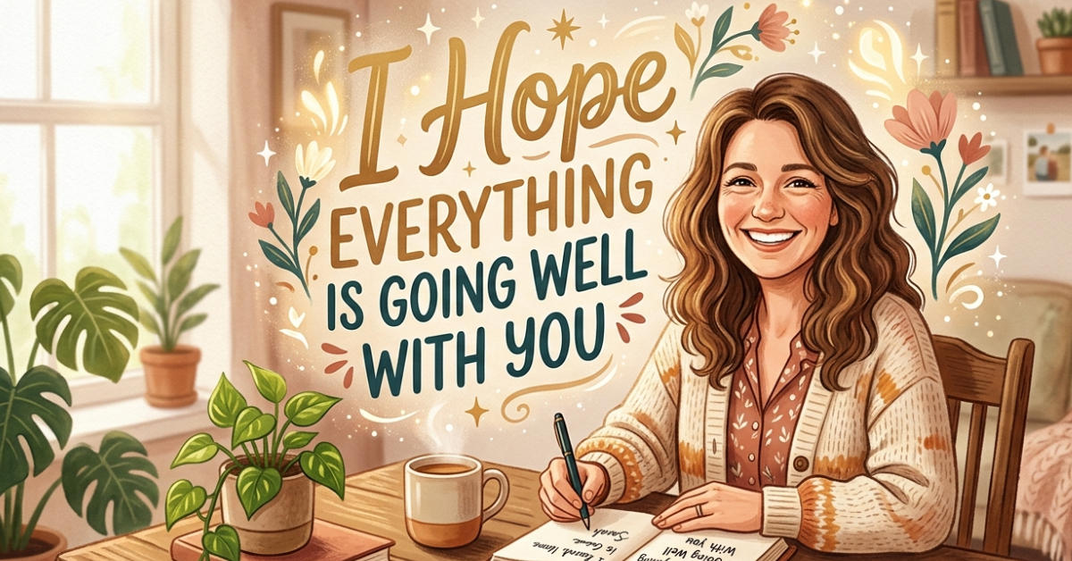 I Hope Everything Is Going Well With You Meaning