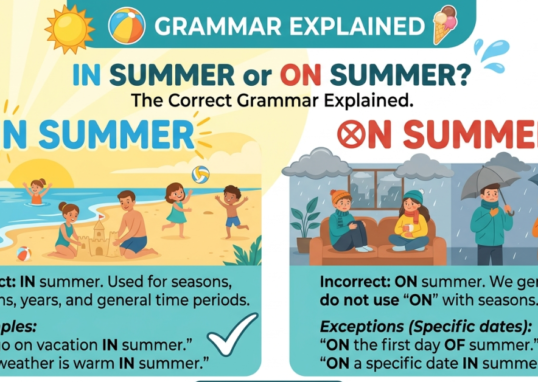 In Summer or On Summer? The Correct Grammar Explained