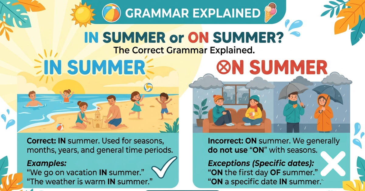 In Summer or On Summer? The Correct Grammar Explained