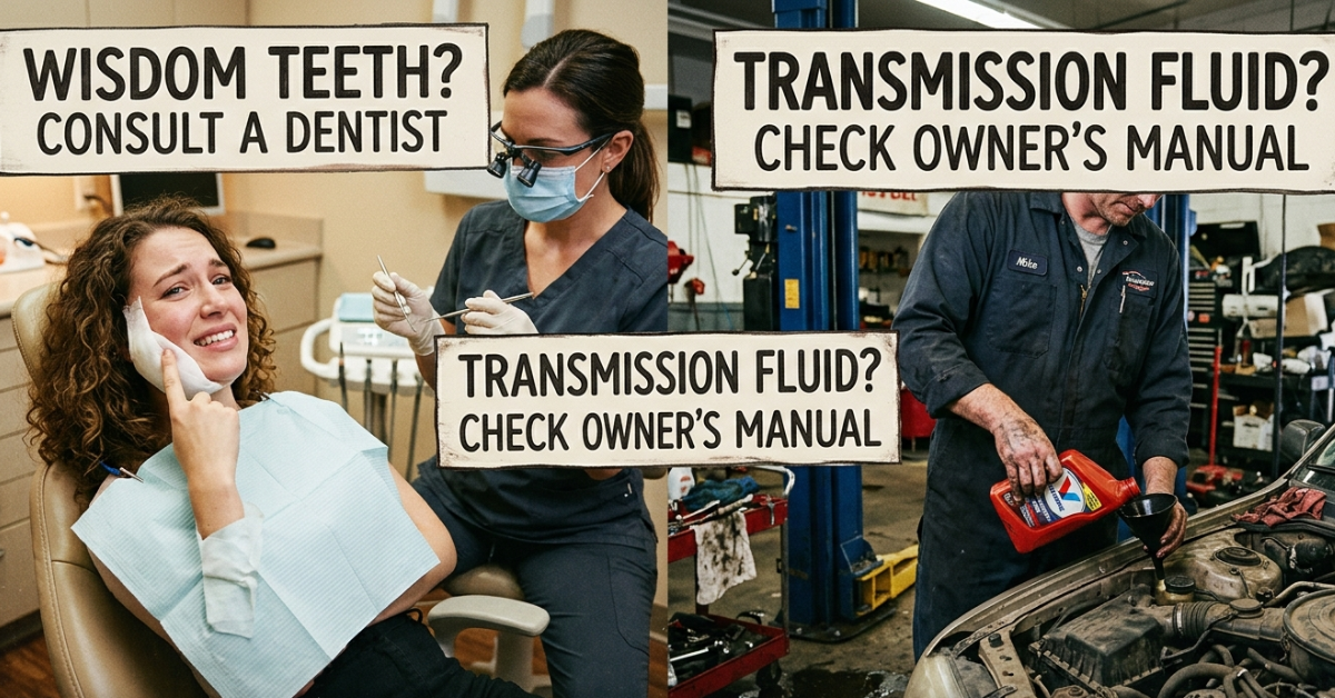 Is It Recommended? Wisdom Teeth and Transmission Fluid