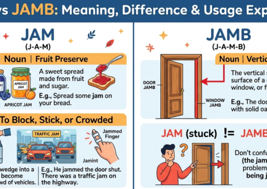 Jam vs Jamb: Meaning, Difference & Usage Explained