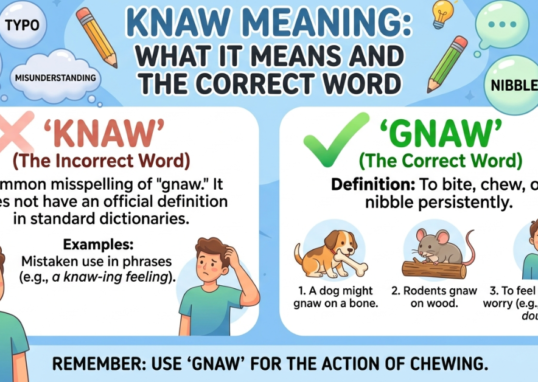 Knaw Meaning: What It Means and the Correct Word