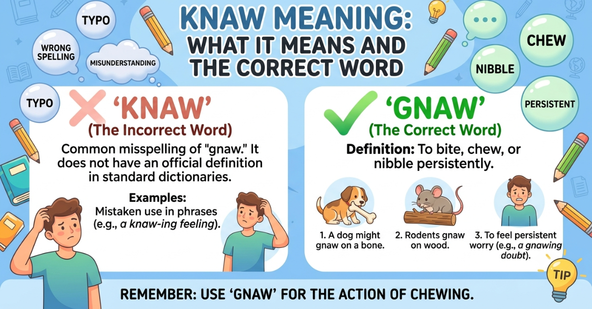 Knaw Meaning: What It Means and the Correct Word